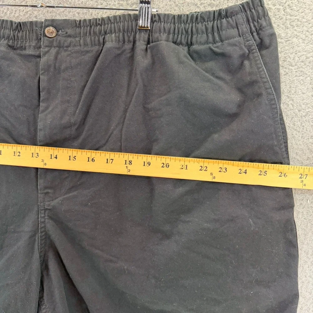 Polo Ralph Lauren Mens Black Stretch Classic Fit Elastic Waist Shorts Size 4XB